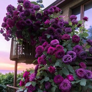 Роза Плетистая Плум Пэшн купить по цене от 610р. в интернет-магазине «Посадика» с доставкой почтой в в Исилькулье и по всей России – [изображение №1].